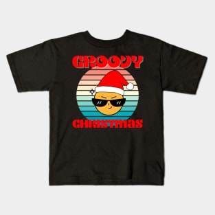 Christmas - Groovy Christmas, family christmas, family christmas t shirt, family pjama t shirt Kids T-Shirt